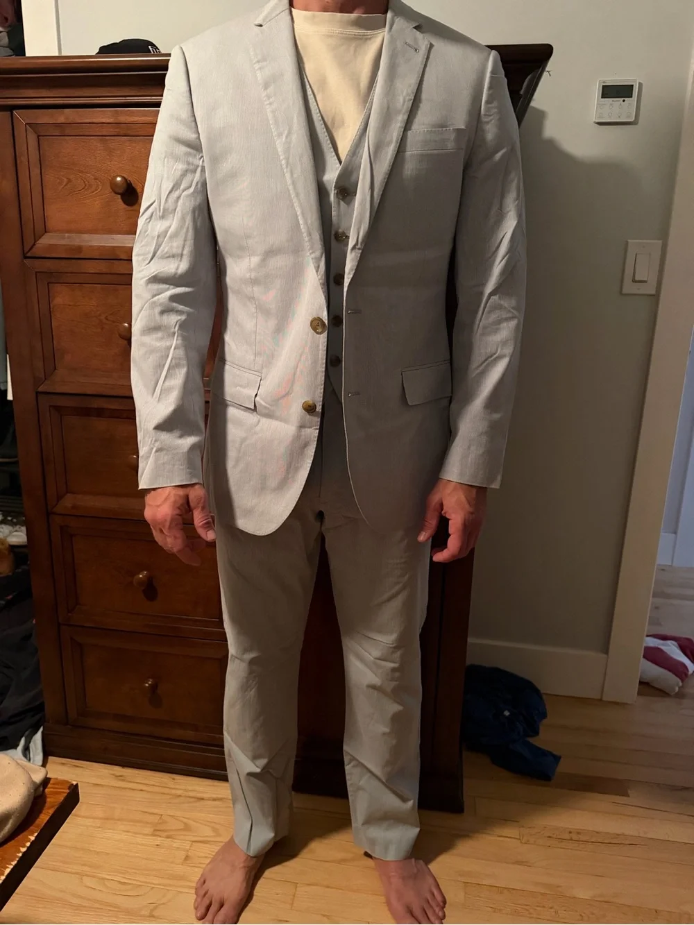 Jcrew Ludlow Men's Three-Piece Suit - Classic Tailored Blazer & Vest
